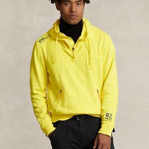 RLX Ralph Lauren Men’s Fleece Half-Zip Hoodie Yellow, Size Medium (New)